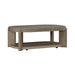 Affinity Oval Cocktail Table in Dusty Taupe with Concrete Top - Discount Furniture World (Burlington,NC)
