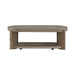 Affinity Oval Cocktail Table in Dusty Taupe with Concrete Top - Discount Furniture World (Burlington,NC)