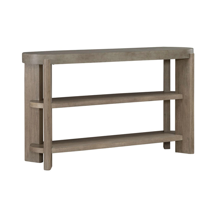 Affinity Sofa Table in Dusty Taupe with Concrete Top - Discount Furniture World (Burlington,NC)