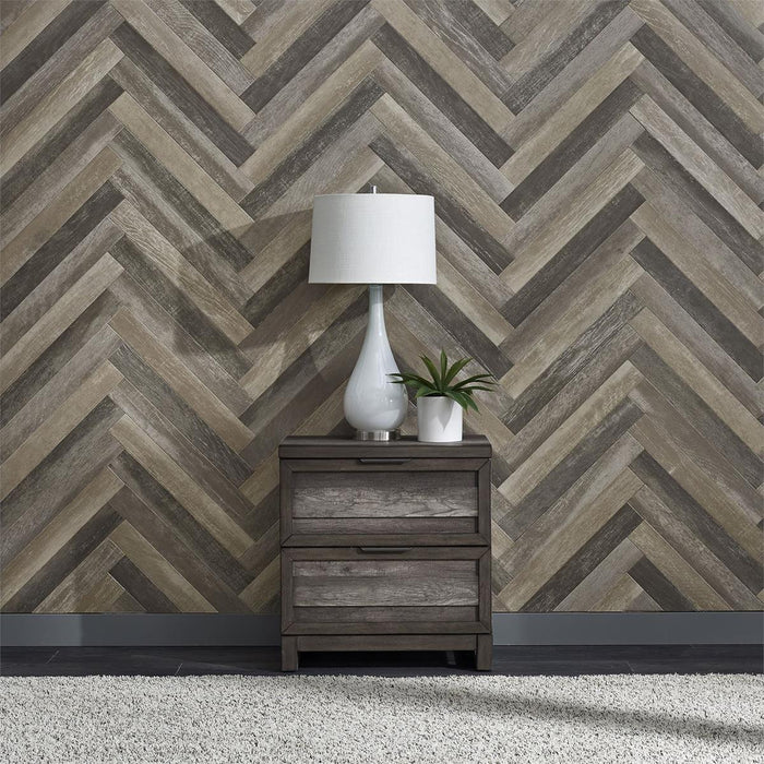 Liberty Furniture Tanners Creek 2 Drawer Nightstand in Greystone image