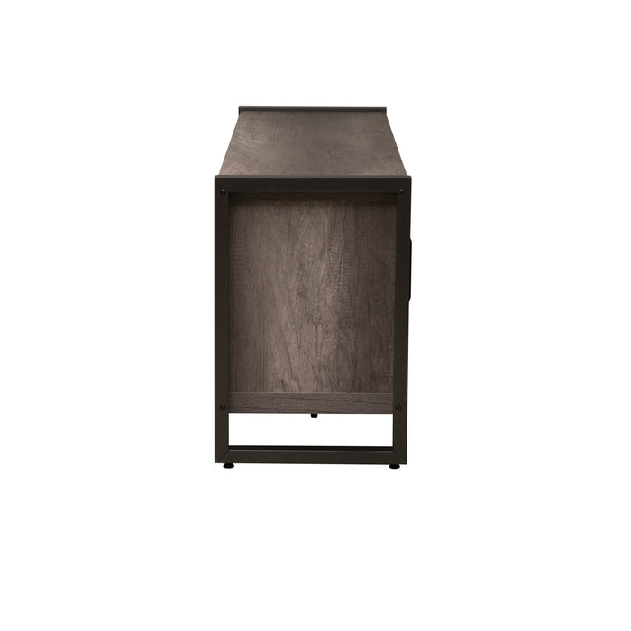 Farmhouse Tanners Creek Entertainment TV Stand in Greystone - Discount Furniture World (Burlington,NC)