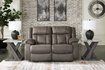 First Base Reclining Loveseat - Discount Furniture World (Burlington,NC)