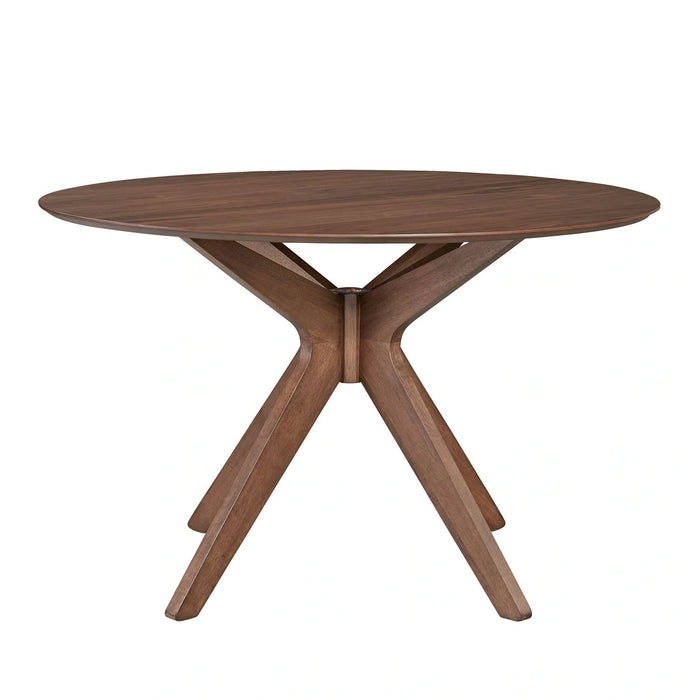 Space Saver Round Pedestal Table in Satin Walnut image