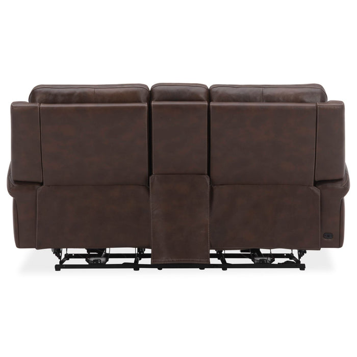 Blair Loveseat w/Console P2 & ZG in Cognac - Discount Furniture World (Burlington,NC)