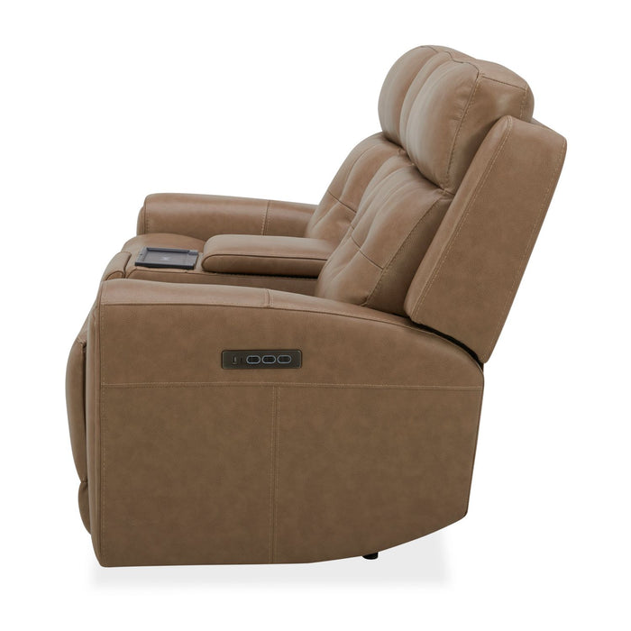Carrington Loveseat w/Console P3 & ZG - York Sand - Discount Furniture World (Burlington,NC)