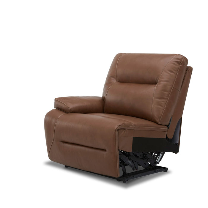Cameron L Arm Recliner P3 & ZG - Saddle - Discount Furniture World (Burlington,NC)