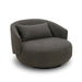 Haley Uph Swivel Cuddler Chair - Charcoal - Discount Furniture World (Burlington,NC)