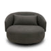 Haley Uph Swivel Cuddler Chair - Charcoal - Discount Furniture World (Burlington,NC)