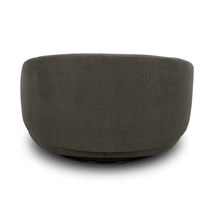 Haley Uph Swivel Cuddler Chair - Charcoal - Discount Furniture World (Burlington,NC)