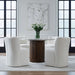 Accent Dining Accent Dining Chair w/ Casters - Ivory - Discount Furniture World (Burlington,NC)