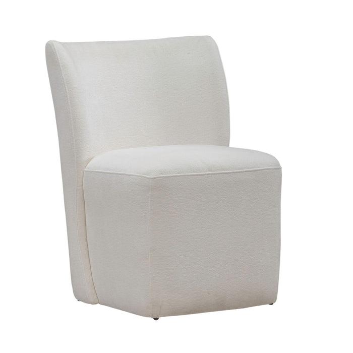 Accent Dining Accent Dining Chair w/ Casters - Ivory - Discount Furniture World (Burlington,NC)