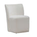 Accent Dining Accent Dining Chair w/ Casters - Ivory - Discount Furniture World (Burlington,NC)