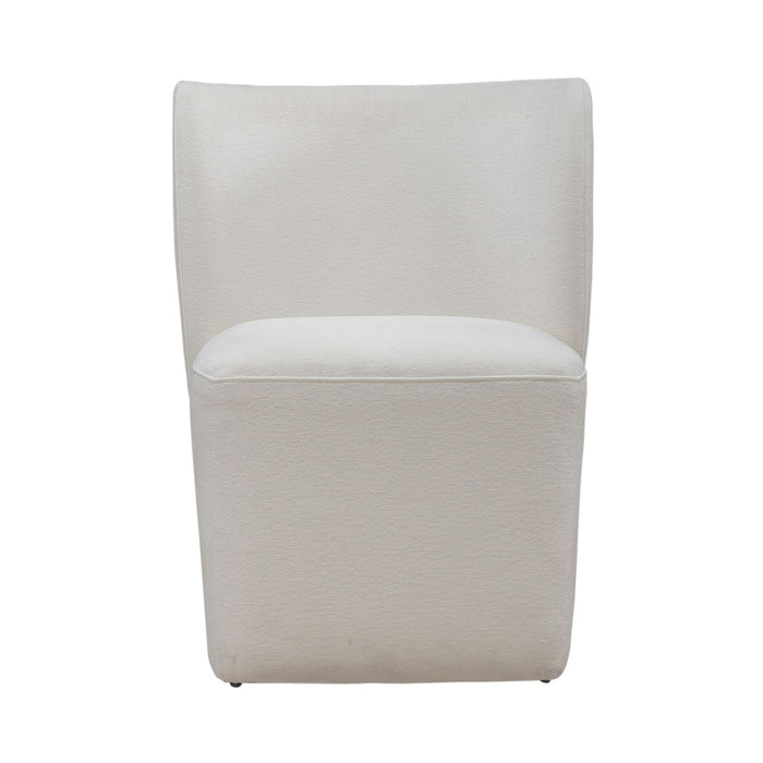 Accent Dining Accent Dining Chair w/ Casters - Ivory - Discount Furniture World (Burlington,NC)