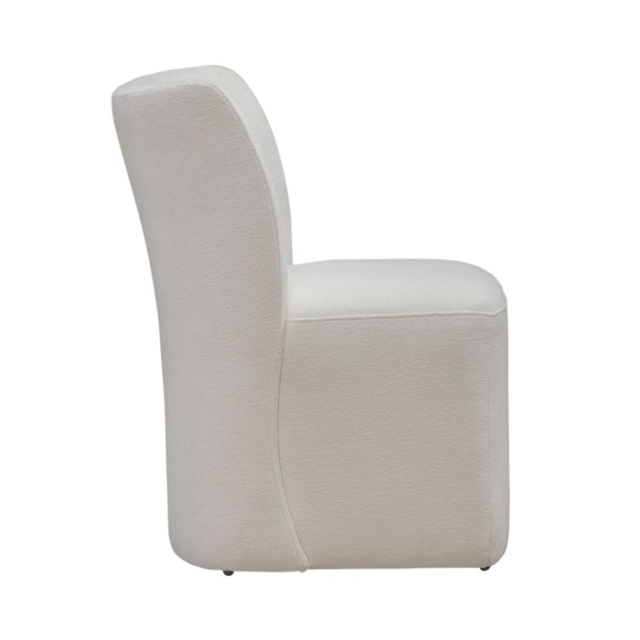 Accent Dining Accent Dining Chair w/ Casters - Ivory - Discount Furniture World (Burlington,NC)