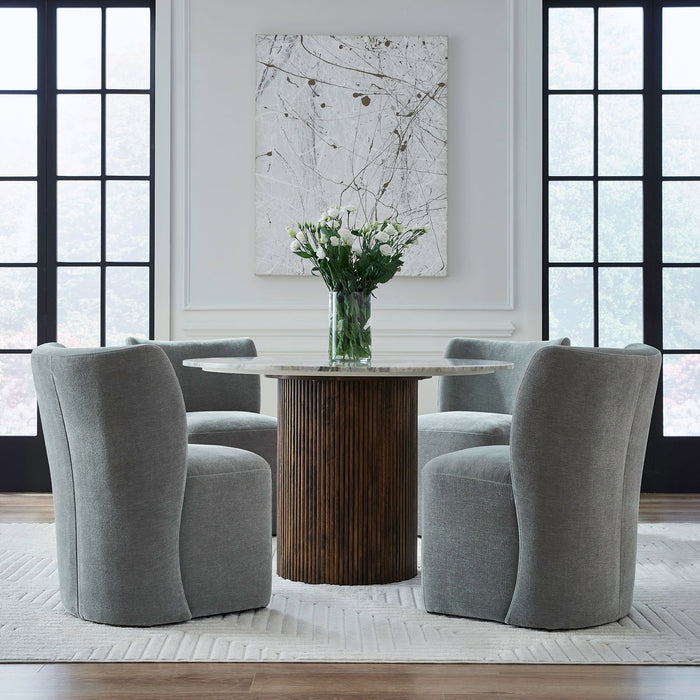 Accent Dining Accent Dining Chair w/ Casters - Sapphire