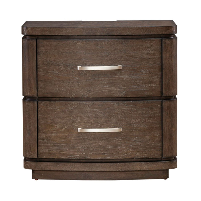 Cascade Falls Nightstand w/ Charging Station - Discount Furniture World (Burlington,NC)