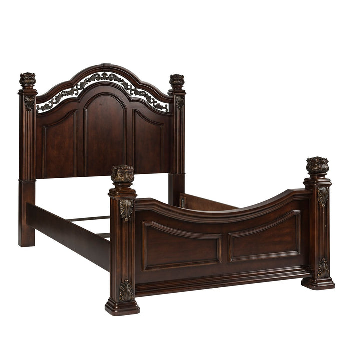 Messina Estates Queen Poster Bed - Discount Furniture World (Burlington,NC)