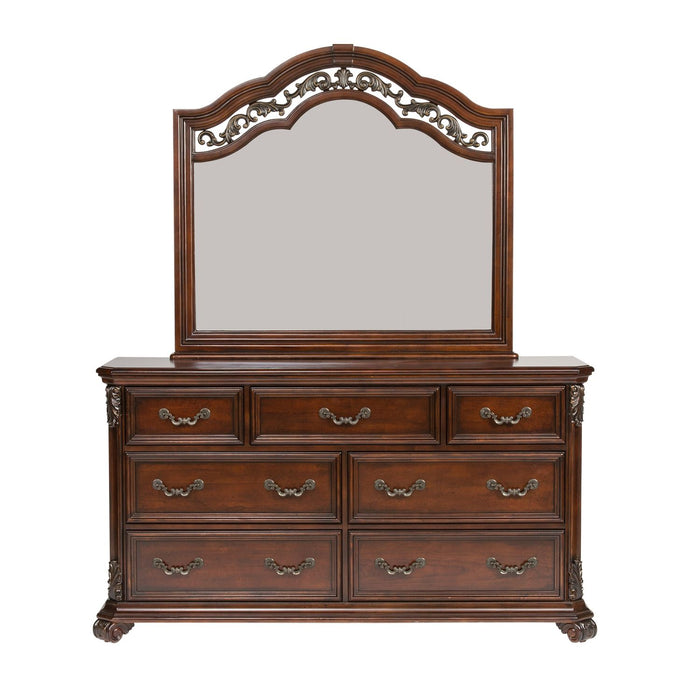 Messina Estates Queen Poster Bed, Dresser & Mirror, Night Stand - Discount Furniture World (Burlington,NC)