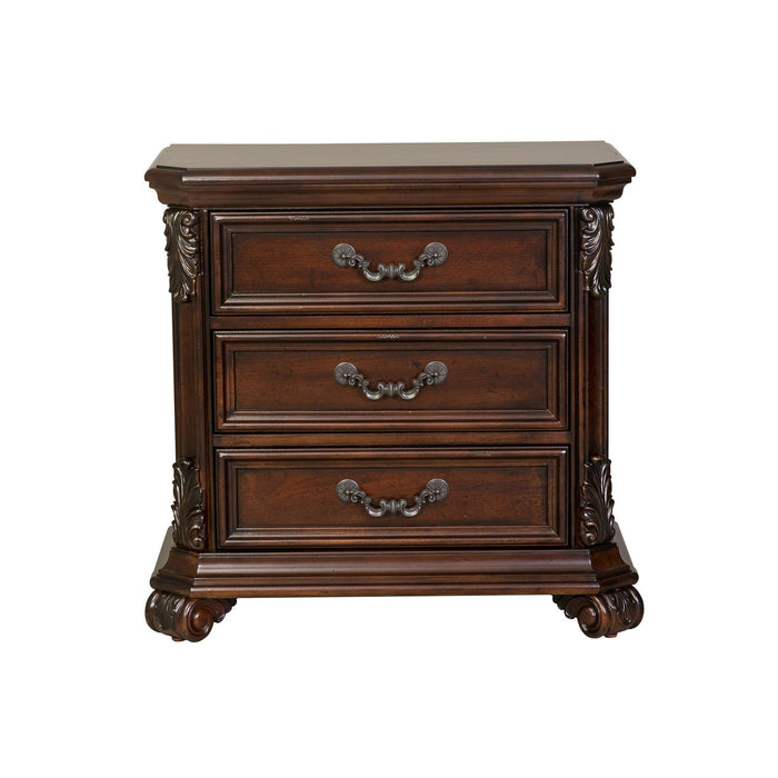 Messina Estates Queen Poster Bed, Dresser & Mirror, Night Stand - Discount Furniture World (Burlington,NC)
