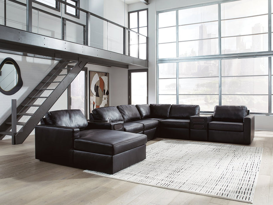 Modmax II Sectional with Chaise and Audio Consoles - Discount Furniture World (Burlington,NC)