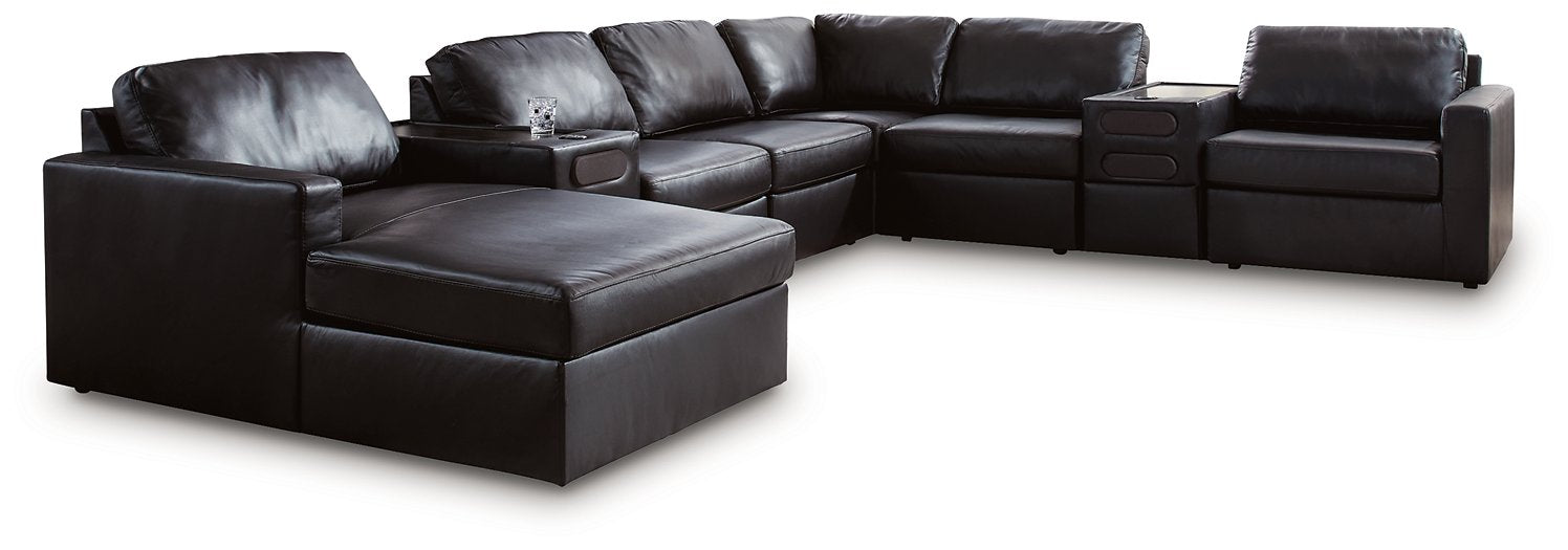 Modmax II Sectional with Chaise and Audio Consoles - Discount Furniture World (Burlington,NC)