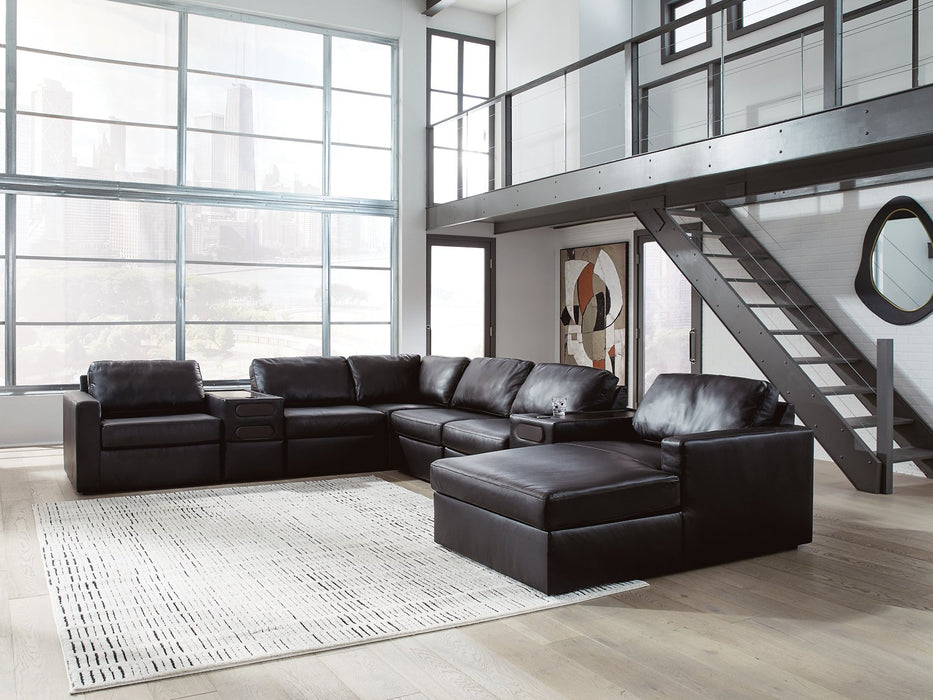 Modmax II Sectional with Chaise and Audio Consoles - Discount Furniture World (Burlington,NC)