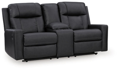 Mackmenville Reclining Loveseat with Console - Discount Furniture World (Burlington,NC)