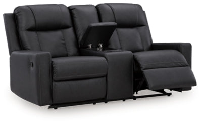 Mackmenville Reclining Loveseat with Console - Discount Furniture World (Burlington,NC)