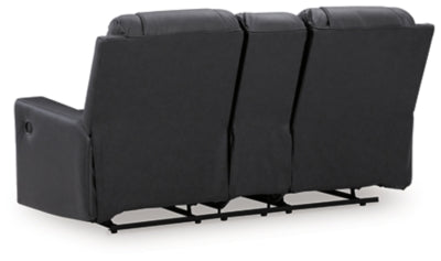Mackmenville Reclining Loveseat with Console - Discount Furniture World (Burlington,NC)