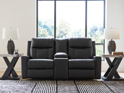 Mackmenville Reclining Loveseat with Console - Discount Furniture World (Burlington,NC)