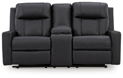 Mackmenville Reclining Loveseat with Console - Discount Furniture World (Burlington,NC)