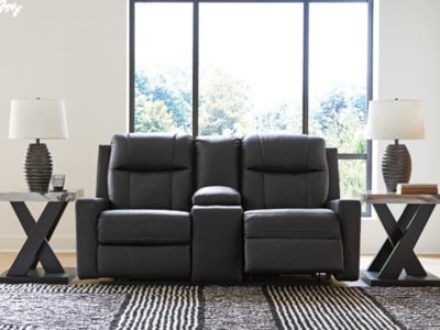Mackmenville Reclining Loveseat with Console - Discount Furniture World (Burlington,NC)