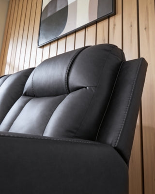 Mackmenville Reclining Loveseat with Console - Discount Furniture World (Burlington,NC)