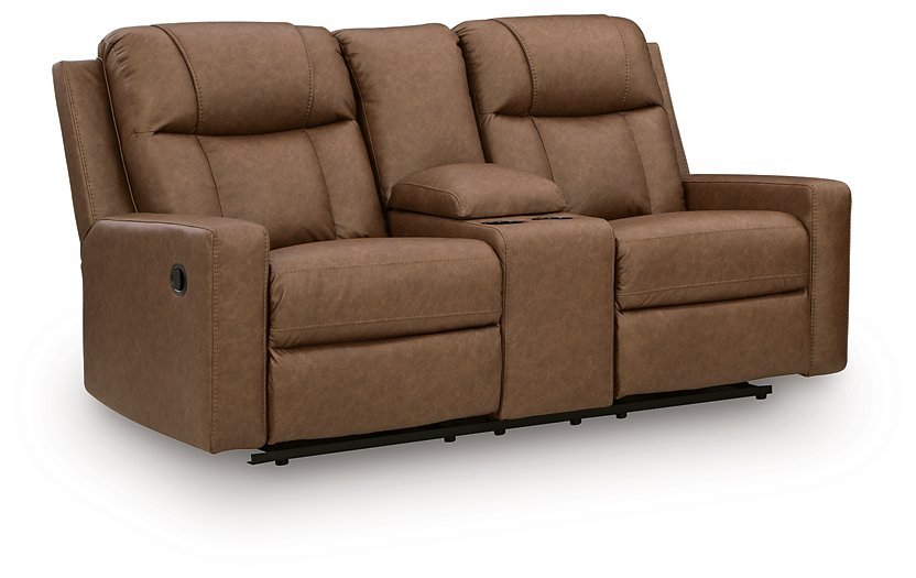 Mackmenville Reclining Loveseat with Console - Discount Furniture World (Burlington,NC)