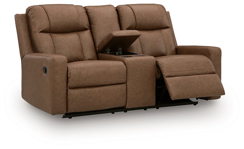 Mackmenville Reclining Loveseat with Console - Discount Furniture World (Burlington,NC)