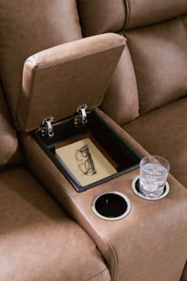 Mackmenville Reclining Loveseat with Console - Discount Furniture World (Burlington,NC)