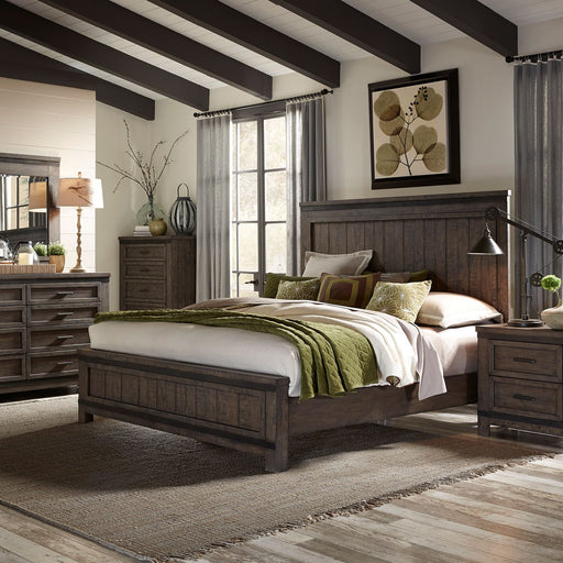 Thornwood Hills King California Panel Bed, Dresser & Mirror, Night Stand image