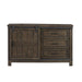Thornwood Hills Barn Door Dresser in Rock Beaten Gray - Discount Furniture World (Burlington,NC)