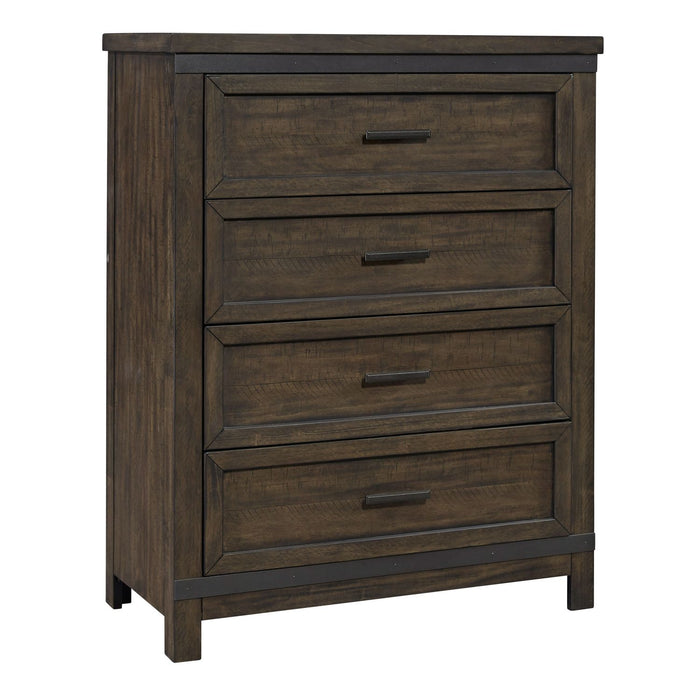 Thornwood Hills 4 Drawer Chest in Rock Beaten Gray - Discount Furniture World (Burlington,NC)