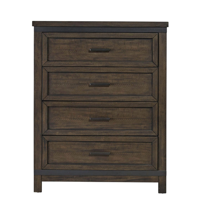Thornwood Hills 4 Drawer Chest in Rock Beaten Gray - Discount Furniture World (Burlington,NC)