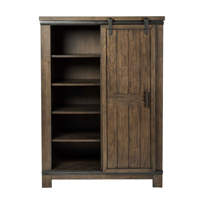 Thornwood Hills Sliding Door Chest in Rock Beaten Gray