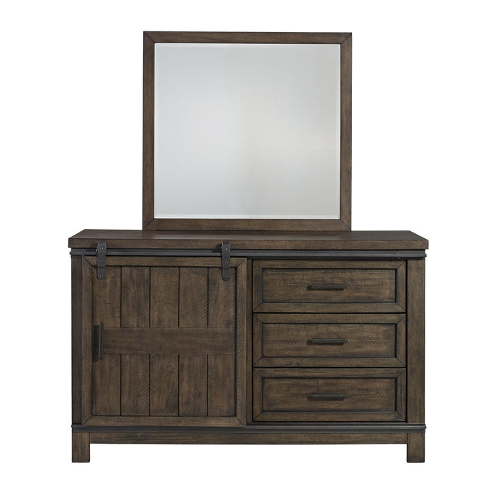 Thornwood Hills Full Bookcase Bed, Dresser & Mirror - Discount Furniture World (Burlington,NC)