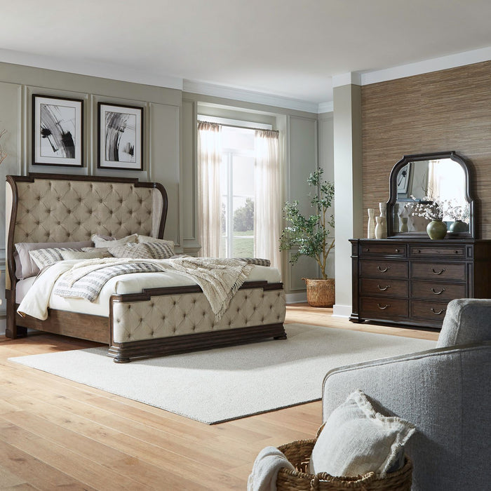 Provence Park King Shelter Bed, Dresser & Mirror image