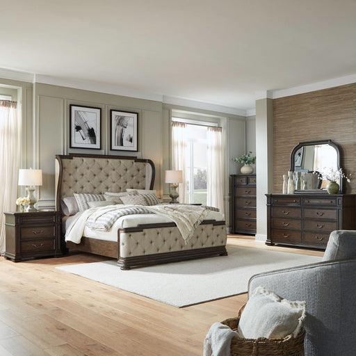 Provence Park Queen Shelter Bed, Dresser & Mirror, Chest, Night Stand image