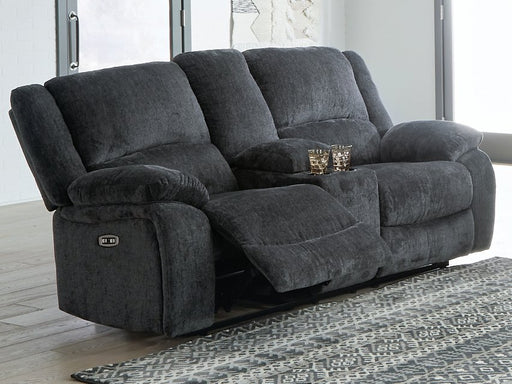 Draycoll Power Reclining Loveseat with Console - Discount Furniture World (Burlington,NC)