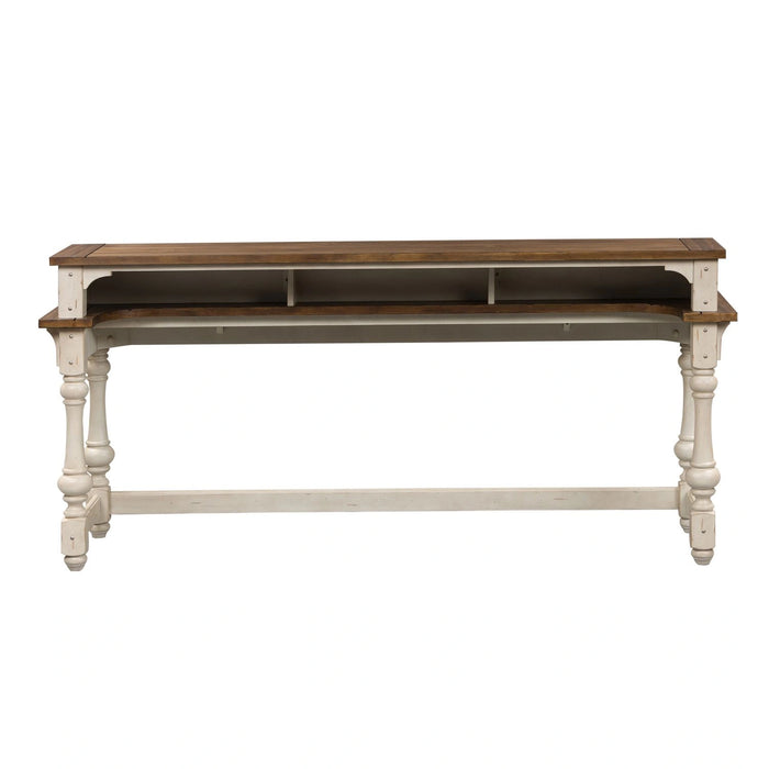 Morgan Creek Console Bar Table in Antique White image