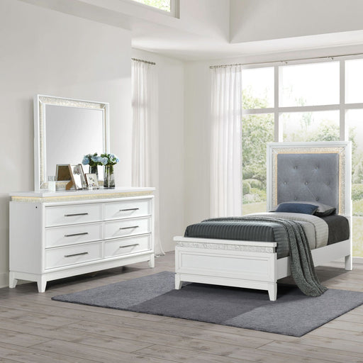 Reflections Full Uph Bed, Dresser & Mirror - Discount Furniture World (Burlington,NC)