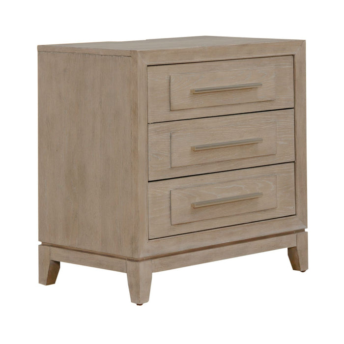 Brentwood 3 Drawer Nightstand w/ Charging Station - Discount Furniture World (Burlington,NC)