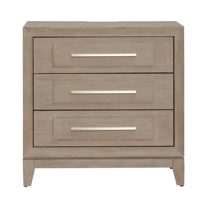 Brentwood 3 Drawer Nightstand w/ Charging Station - Discount Furniture World (Burlington,NC)