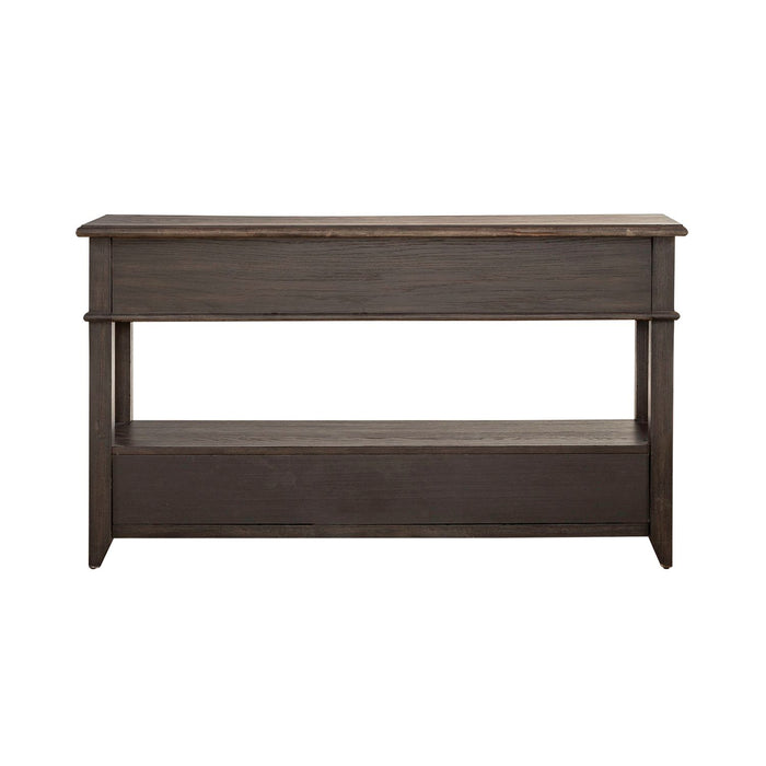Mill Creek 2 Drawer Sofa Table in Peppercorn - Discount Furniture World (Burlington,NC)